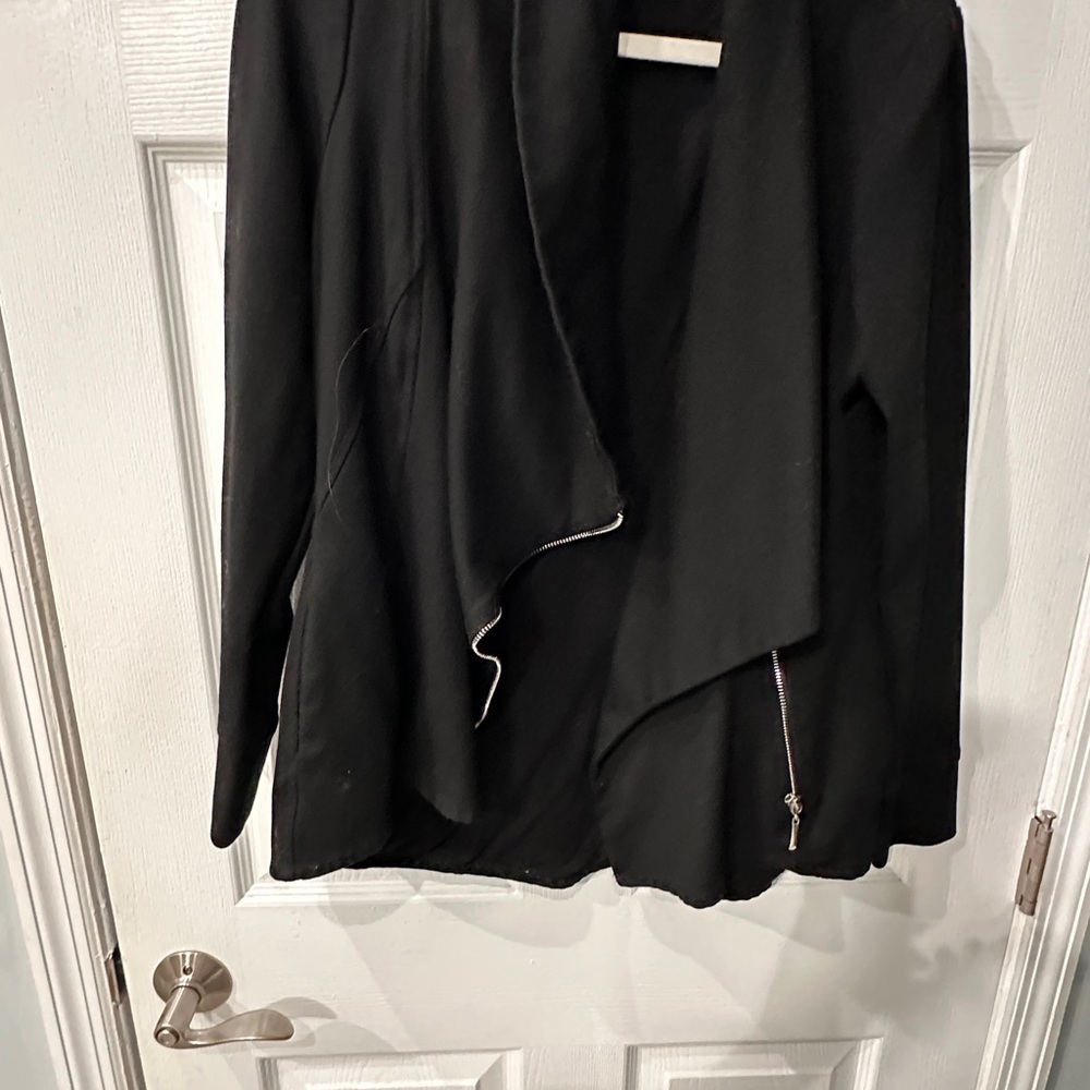 White House Black Market Black Waterfall Blazer
